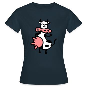 Kuh - T-shirt Femme - marine - Devant - AI Model Female 172 dark (172cm)