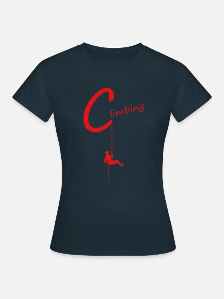 climbing abseilen klettern - Frauen T-Shirt - Navy