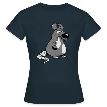 doigts puants de rat drôle mal cool - T-shirt Femme - marine - Devant - AI Model Female 172 dark (172cm)