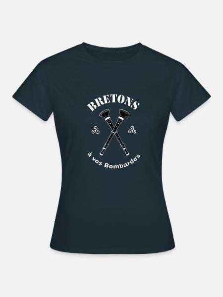 bretagne bombarde - T-shirt Femme - marine
