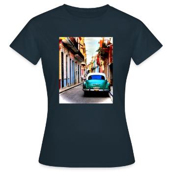Rêve de La Havane - T-shirt Femme - marine - Devant - AI Model Female 172 dark (172cm)