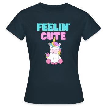 Mignon - T-shirt Femme - marine - Devant - AI Model Female 172 dark (172cm)