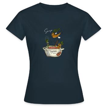 Vegetables vegetables wellness - Women's T-Shirt - navy - Front - AI Model Female 172 dark (172cm)