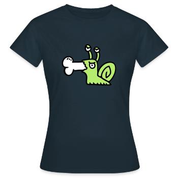 Fleischfresser Schnecke 3 - Frauen T-Shirt - Navy - Vorne - AI Model Female 172 dark (172cm)