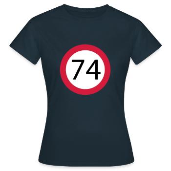 74 - T-shirt Femme - marine - Devant - AI Model Female 172 dark (172cm)