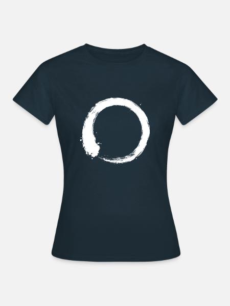 Enso Zen Kreis weiß - Frauen T-Shirt - Navy