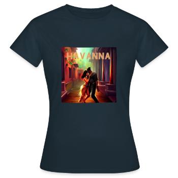 Salsa in Havanna - Frauen T-Shirt - Navy - Vorne - AI Model Female 172 dark (172cm)
