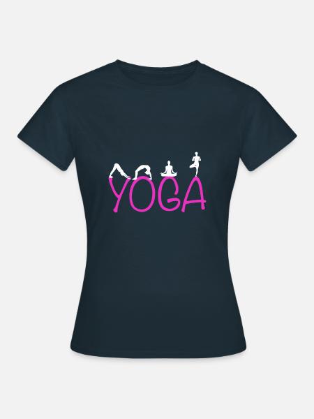 Yoga Outfit - Frauen T-Shirt - Navy