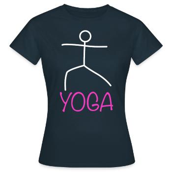 Yoga Figure - T-shirt Femme - marine - Devant - AI Model Female 172 dark (172cm)