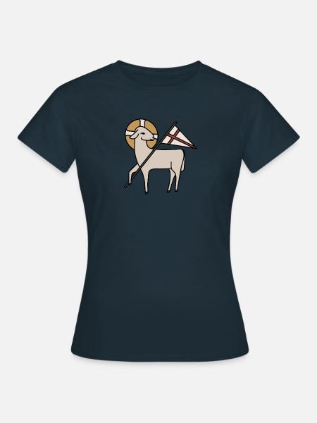 Lamm Gottes Jesus Christus Agnus Dei Christ - Frauen T-Shirt - Navy