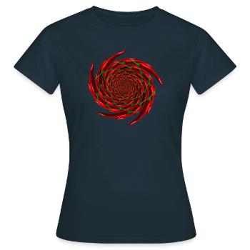 Chilies - Women's T-Shirt - navy - Front - AI Model Female 172 dark (172cm)