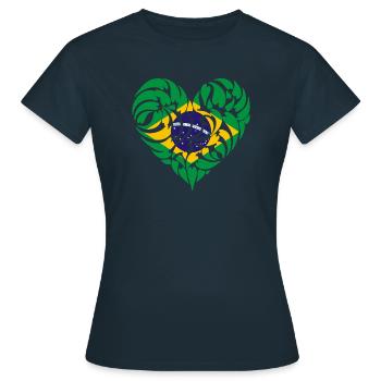 Brazil - Women's T-Shirt - navy - Front - AI Model Female 172 dark (172cm)