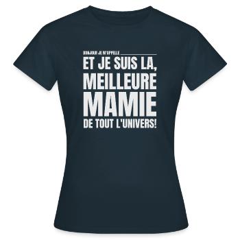 Meilleure mamie de tout l'univers - T-shirt Femme - marine - Devant - AI Model Female 172 dark (172cm)