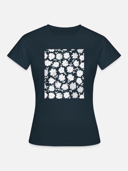Flowers - Frauen T-Shirt - Navy