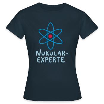 Nukular Experte - Frauen T-Shirt - Navy - Vorne - AI Model Female 172 dark (172cm)