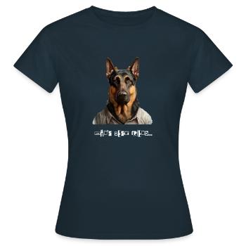 Le meilleur ami de l'homme - T-shirt Femme - marine - Devant - AI Model Female 172 dark (172cm)