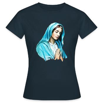 Sainte Marie Marie Vierge Marianne Vierge Marie Sainte - T-shirt Femme - marine - Devant - AI Model Female 172 dark (172cm)