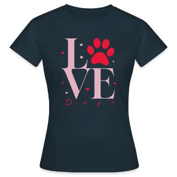 Amour de chien @ Markus - T-shirt Femme - marine - Devant - AI Model Female 172 dark (172cm)