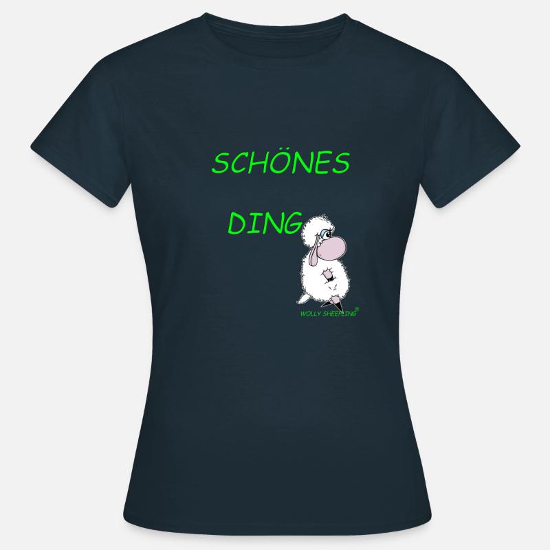 Nice thing! with Wolly Sheepling Gaming - Women's T-Shirt - navy