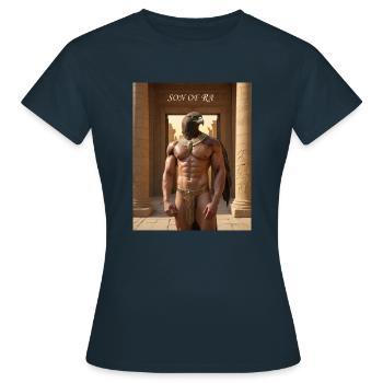 Horus sun of Ra - Frauen T-Shirt - Navy - Vorne - AI Model Female 172 dark (172cm)