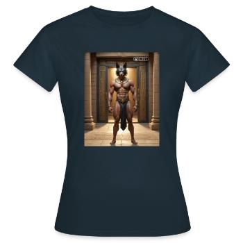 Anubis God of Egypt - Frauen T-Shirt - Navy - Vorne - AI Model Female 172 dark (172cm)