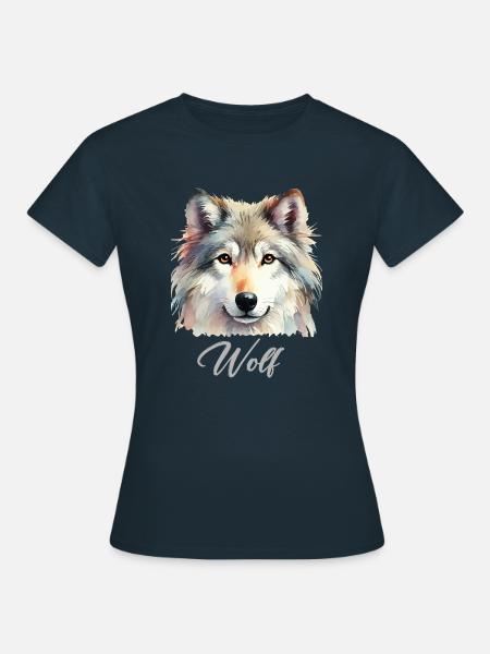 wolf - Frauen T-Shirt - Navy