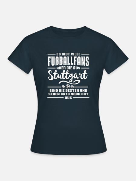 Fußball Stuttgart - Frauen T-Shirt - Navy