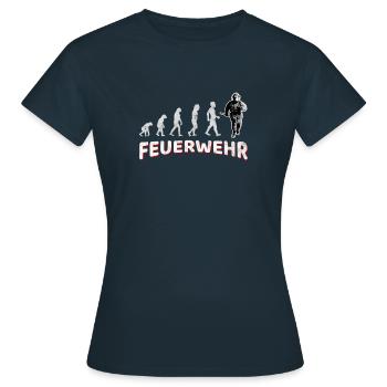 Appel d'urgence du pompier Evolution 112 - T-shirt Femme - marine - Devant - AI Model Female 172 dark (172cm)