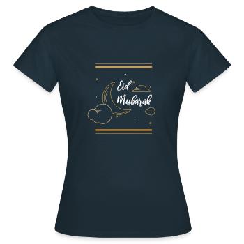 Eid Mubarak Islam Ramadan Geschenk - Frauen T-Shirt - Navy - Vorne - AI Model Female 172 dark (172cm)