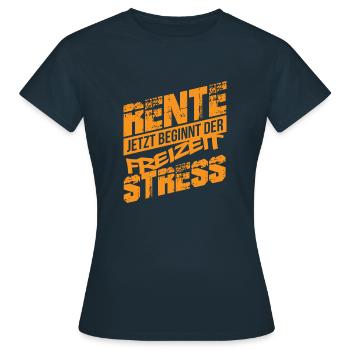 Rente - Frauen T-Shirt - Navy - Vorne - AI Model Female 172 dark (172cm)