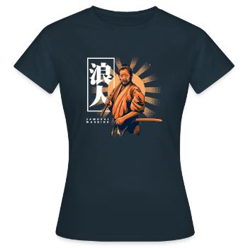 Samurai Warrior - Frauen T-Shirt - Navy - Vorne - AI Model Female 172 dark (172cm)