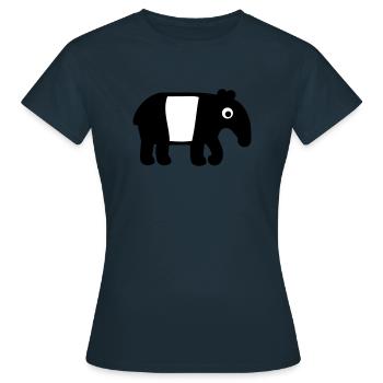 Tapir - T-shirt Femme - marine - Devant - AI Model Female 172 dark (172cm)