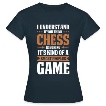 chess chess - Women's T-Shirt - navy - Front - AI Model Female 172 dark (172cm)