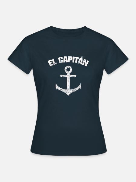 EL CAPITÁN ANCLA SHIRT - Frauen T-Shirt - Navy