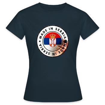 Serbien,Serbia, Srbija - Frauen T-Shirt - Navy - Vorne - AI Model Female 172 dark (172cm)