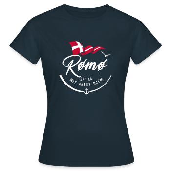 RÖMÖ - Meine zweite Heimat - w - Frauen T-Shirt - Navy - Vorne - AI Model Female 172 dark (172cm)