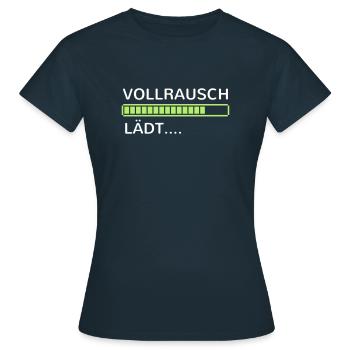 Alkohol Bier saufen betrunken Party feiern Sauf - Frauen T-Shirt - Navy - Vorne - AI Model Female 172 dark (172cm)
