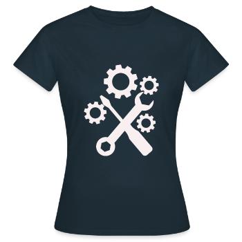 Outil - Tournevis Tournevis Amateur - T-shirt Femme - marine - Devant - AI Model Female 172 dark (172cm)