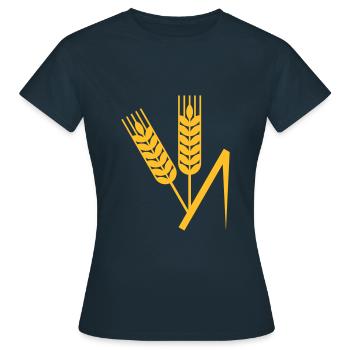 Gerbe blé - T-shirt Femme - marine - Devant - AI Model Female 172 dark (172cm)