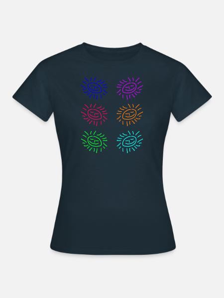 sun sticker blue turqis - Frauen T-Shirt -