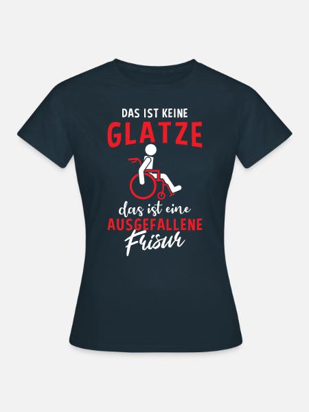 Rollifahrer Menschen Mit Behinderung Rollstuhl - Frauen T-Shirt - Navy