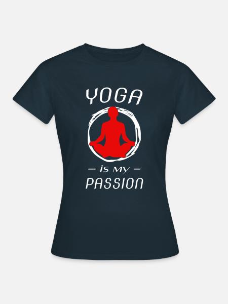 Yoga Yogasitz Namaste - Frauen T-Shirt - Navy