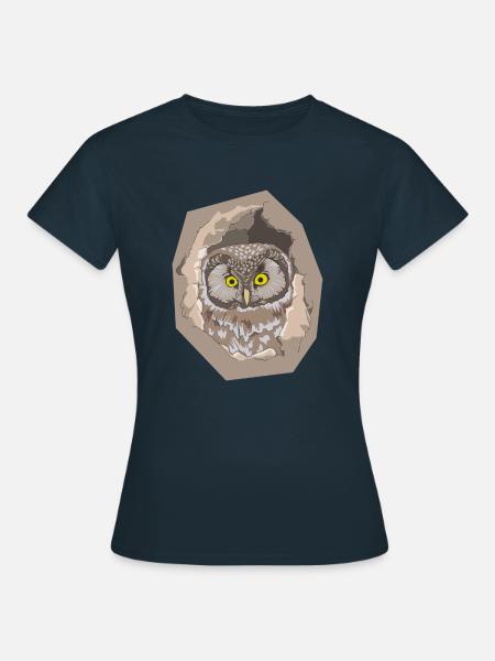 Eule - Frauen T-Shirt - Navy