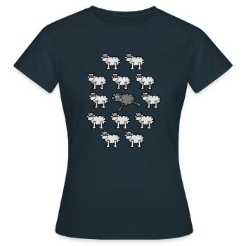 be different - Women's T-Shirt - navy - Front - AI Model Female 172 dark (172cm)