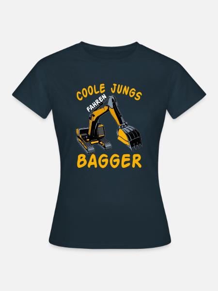 Kinder Bagger Baggerfahrer Baggerführer Baustelle - Frauen T-Shirt - Navy