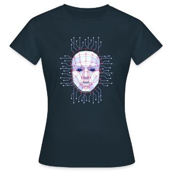 Künstliche Intelligenz - Frauen T-Shirt - Navy - Vorne - AI Model Female 172 dark (172cm)