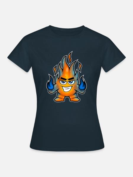 Flame Fire-Bender - Frauen T-Shirt - Navy