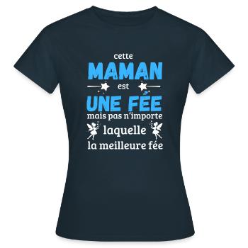 DIESE MUTTER IST EINE FEE - Frauen T-Shirt - Navy - Vorne - AI Model Female 172 dark (172cm)