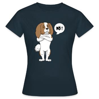 Cavalier King Charles Nö - Cavalier King Charles - Frauen T-Shirt - Navy - Vorne - AI Model Female 172 dark (172cm)