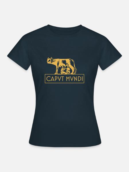 Loup de roman de Rome romaine Remus caput mundi - T-shirt Femme - marine